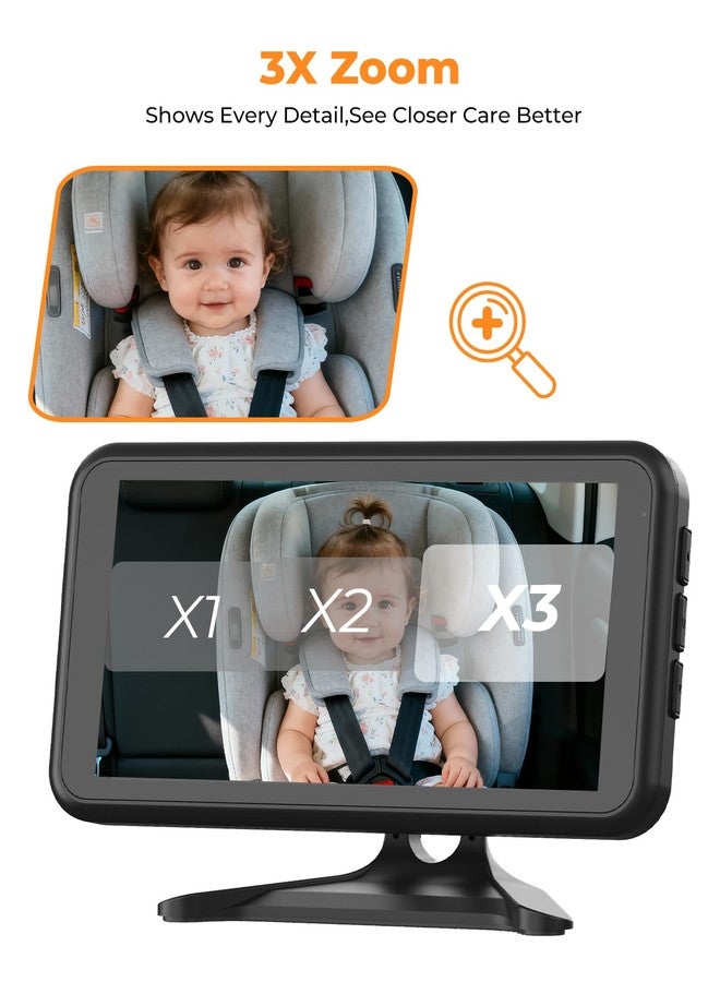 LUCKVIEW BM2A Baby Car Camera – 3X Zoom to See Baby Clearly, 5.2" 1080P Display & Auto IR Night Vision, Rear-Facing View Monitor, Easy Install for Parents & Pet Owners - Image 3