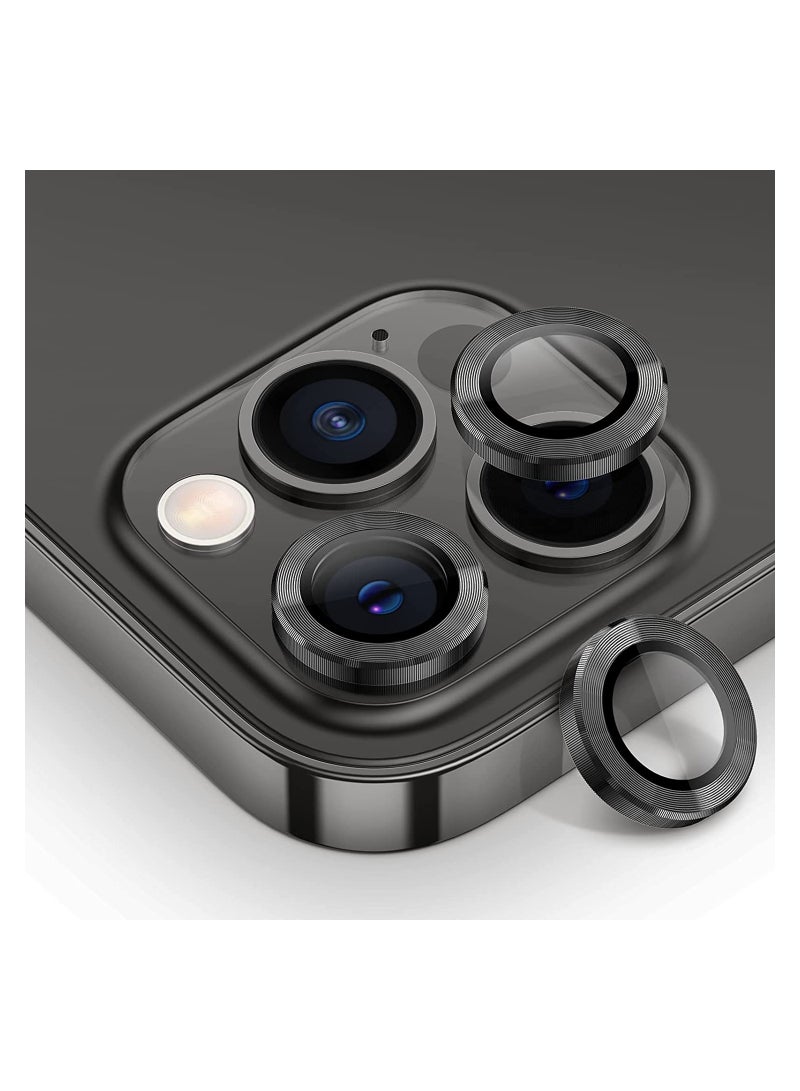 روك بو iPhone 13 Pro - iPhone 13 Pro Max واقي عدسة الكاميرا ، 9H غطاء زجاجي مقوى للكاميرا ، واقي للشاشة ، حلقة معدنية فردية لهاتف iPhone 13Pro 6.1 بوصة iPhone 13 Promax 6.7 بوصة 2021 - Image 1