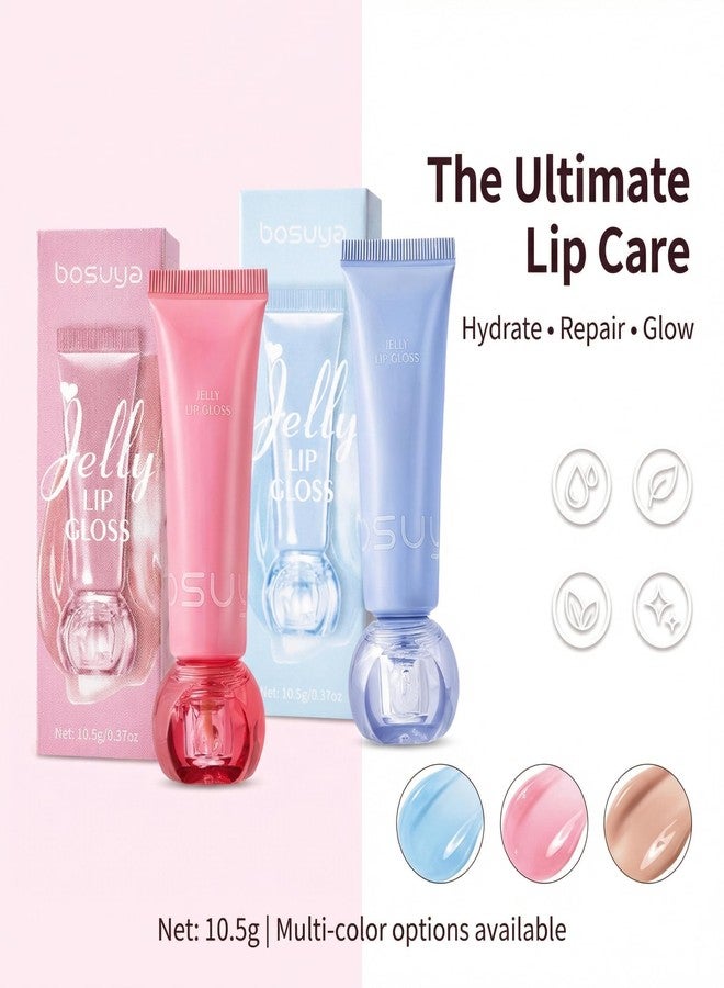 Boxveria Lip Gloss Set, 4 Pack Cute Lip Gloss for Girls, Non Sticky Hydrating Tinted Lip Gloss, Lip Oil Glossy Natural Shine, Flavored Lip Gloss Set - Image 3