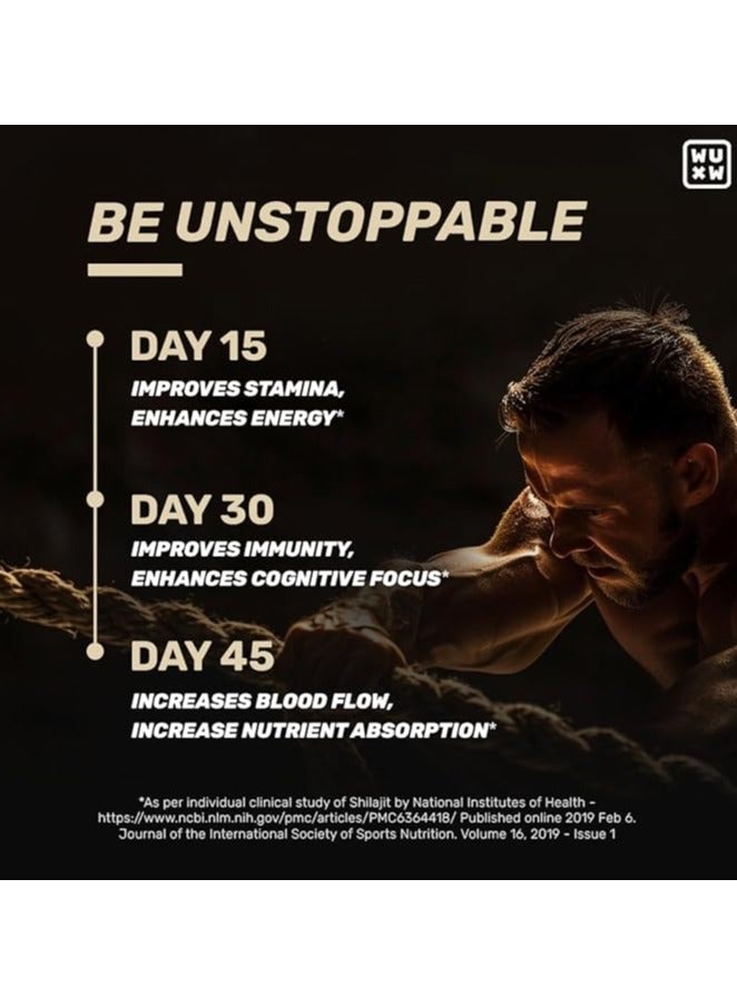 واتس أب حلوى جيلاتينية من شيلاجيت ويلنس | 200 ملجم من الراتينج مع غبار الذهب عيار 24 قيراط | عبوة من 3 قطع بدون إضافة سكر - Image 3