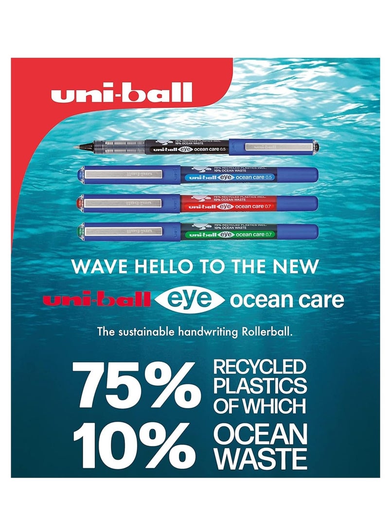 Uniball 1-Piece Eye Fine Ocean Care Rollerball Pen 0.7mm Tip Blue ink - Image 4