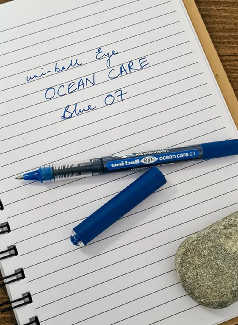 Uniball 1-Piece Eye Fine Ocean Care Rollerball Pen 0.7mm Tip Blue ink - Image 2