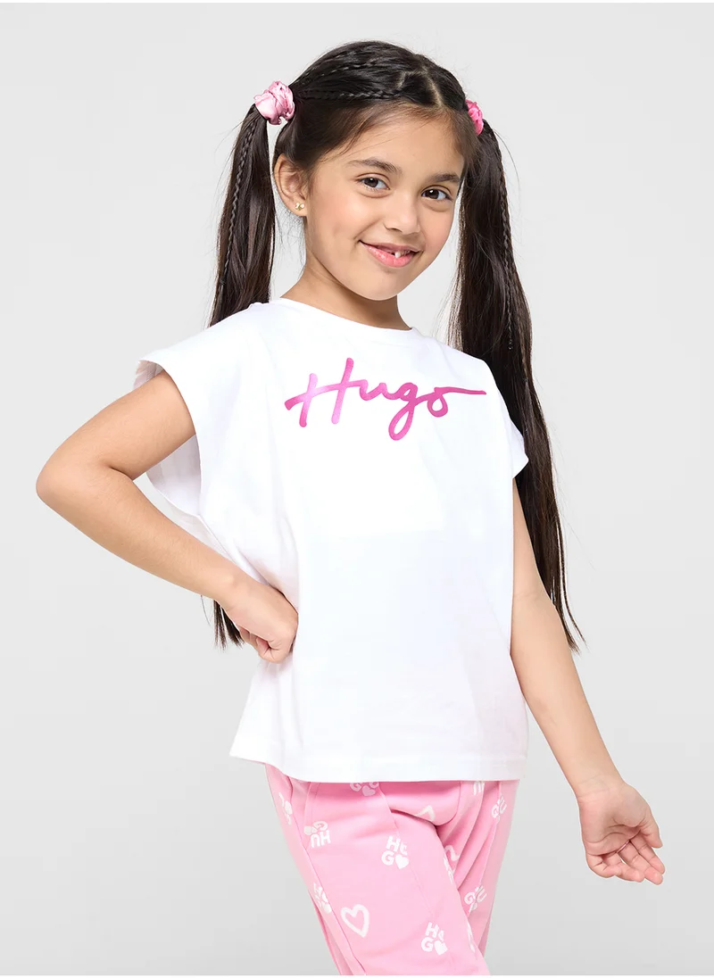 هوجو Kids Logo T-shirt