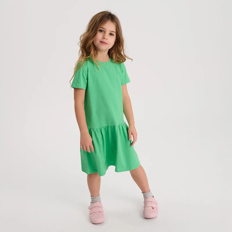كول كلوب من سمييك CCG3211461 GREEN COTTON DRESS S/S
