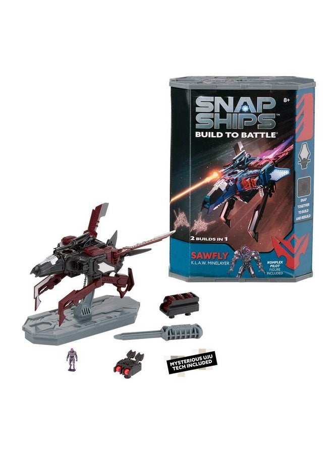 SNAP SHIPS Snap Ships - Sawfly K.L.A.W. Minelayer - Construction Toy for Custom Building and Battle Play - for Ages 8+  - Image 2