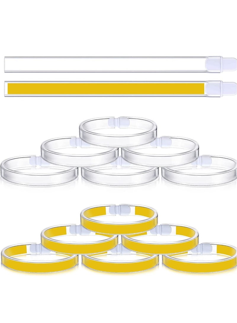 SYOSI 10 Count Tubular Wrist Bands With Multiple Insert Colors Reusable Medical Comfortable Wristbands Information Plastic Bracelet Hospital Id For Party Event  - Image 1