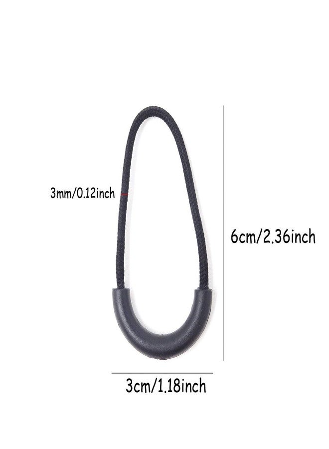 DonLeeving Luckycivia 60 PCS Heavy Duty U Shape Nylon Zipper Pulls - Zipper Tags & Extension Replacement for Cord, Backpacks, Jackets, Traveling Cases, Luggage, Purses, Handbags - Image 2