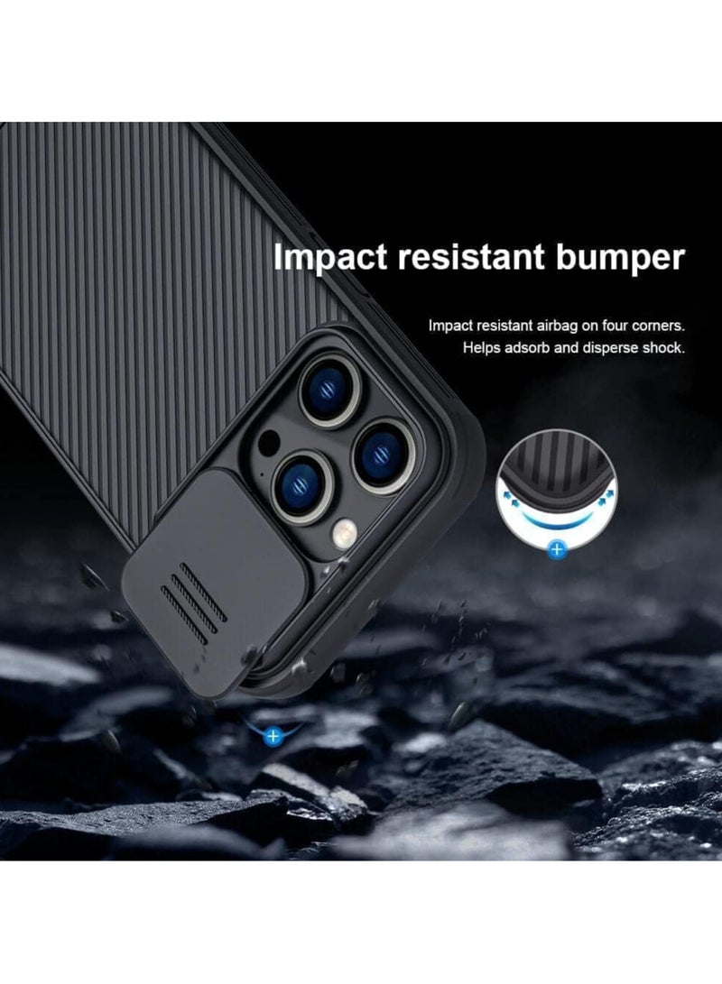 Nillkin CamShield Pro iphone 14 pro max (6.7" inch) Case Camera Protection Slide Camera Cover Slim Thin Slim Protective Case - Black