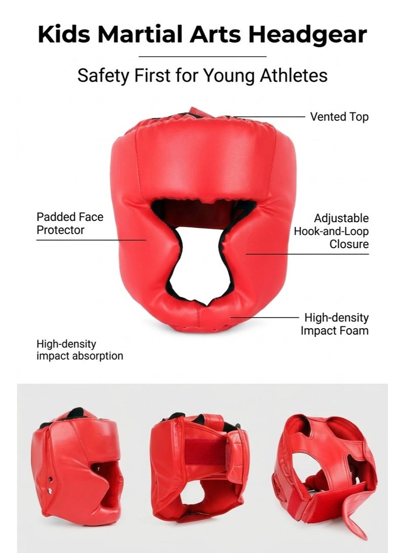 Boxing Headgear for Kids: MMA Kickboxing Headgear with Mesh, Headgear for Sparring Karate Taekwondo Martial Arts - Image 1