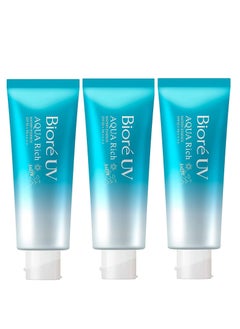Biore Biore UV Aqua Rich Watery Essence Sunscreen Cream SPF 50+ PA++++, 70g,Pack of 3  - Image 1