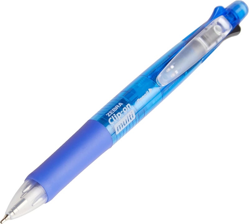 Zebra Technologies Zebra Clip-On Multifunctional Pen, Clear Blue Barrel (B4SA1-BL) - Image 2