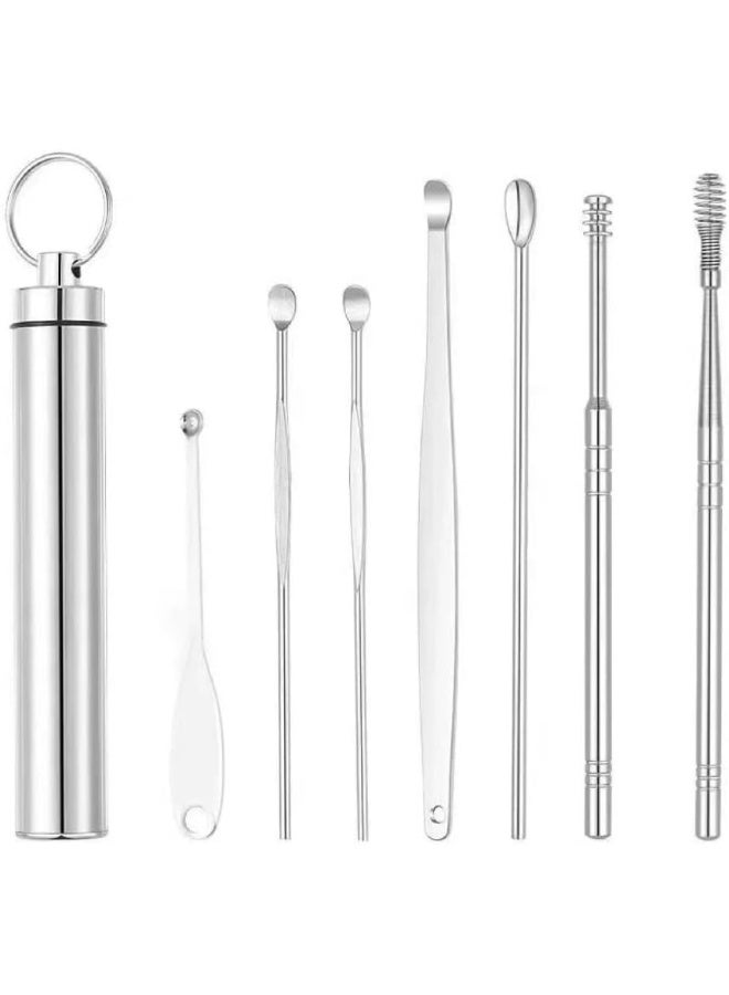 Generic Ear Wax Removal Kit, Ear Cleansing, Cleaning Brush and Storage Box, One-Piece Ear Picker Design for Adults and Kids (White)  - Image 1