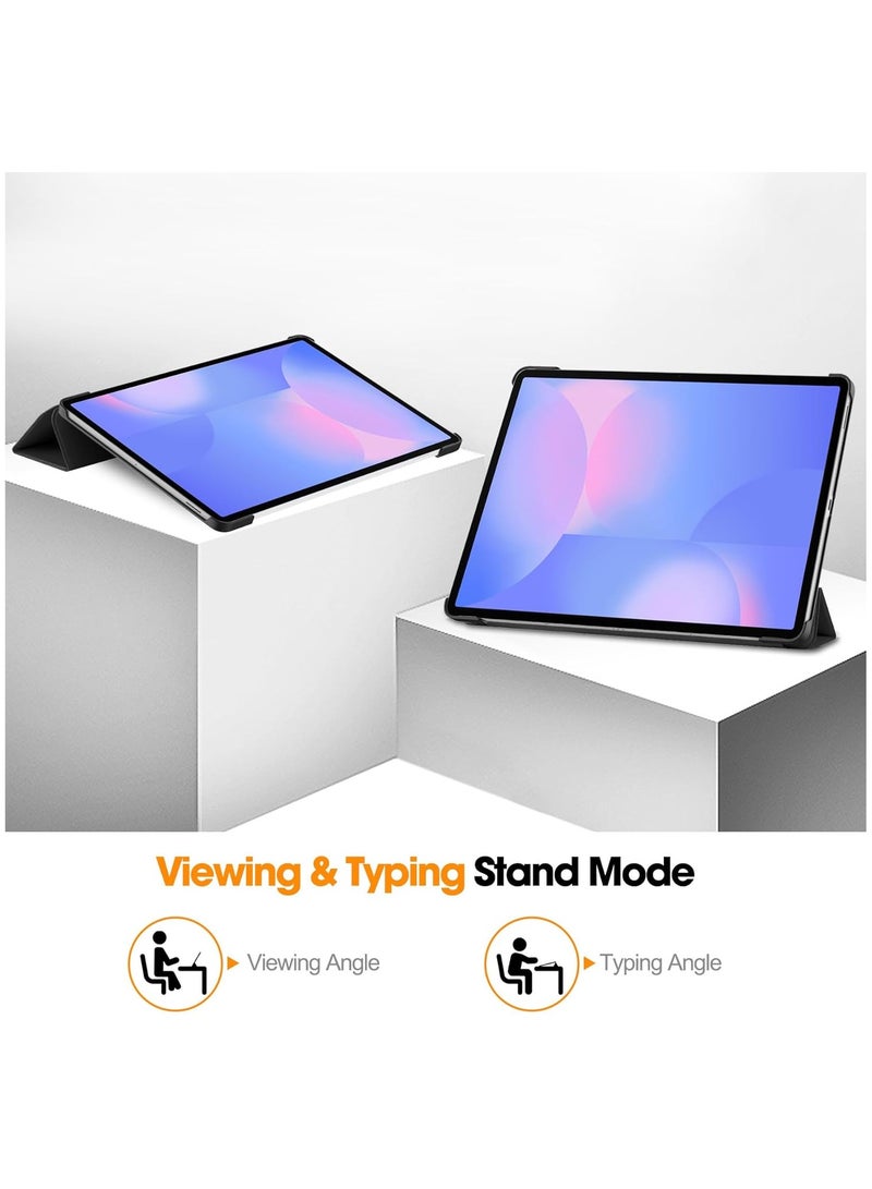حافظة تابلت لجهاز سامسونج جالاكسي تاب S10 FE بلس 13.1 بوصة خفيفة الوزن مع حامل ثلاثي الذراعين وميزة الاستيقاظ/النوم التلقائي، غلاف مقاوم للصدمات والسقوط - Image 3