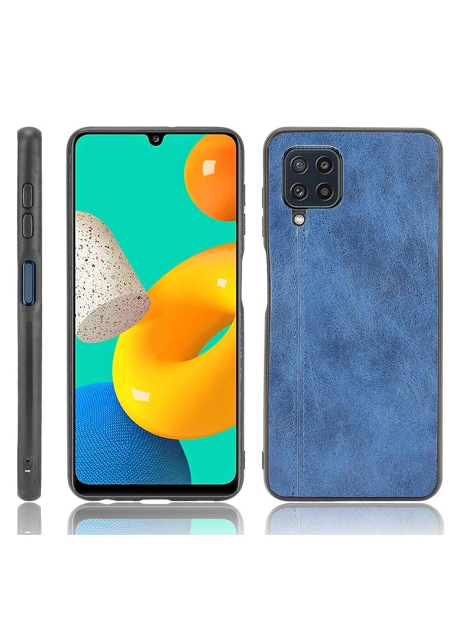 S-TOP Case For Samsung Galaxy M32 4G Shockproof Sewing Cow Pattern Skin PC + PU + TPU Case - Image 1