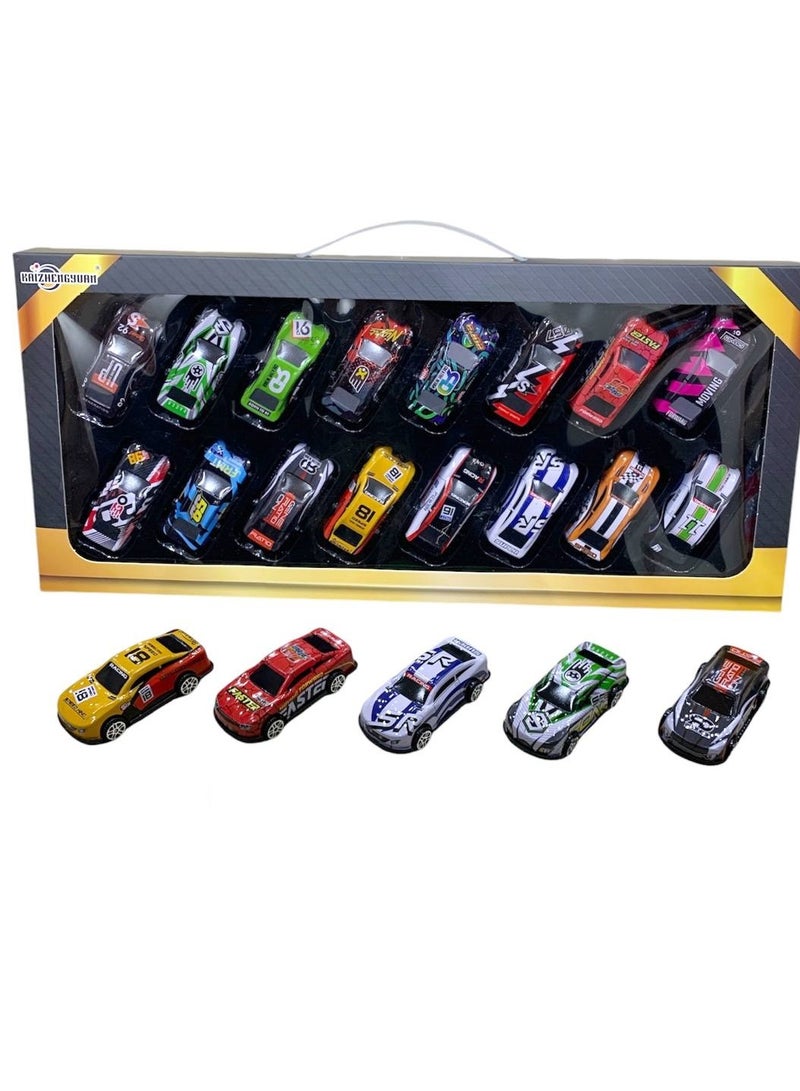 Children's toy, T-322 metal car toy, 16 pieces, from Al Safwa Toys