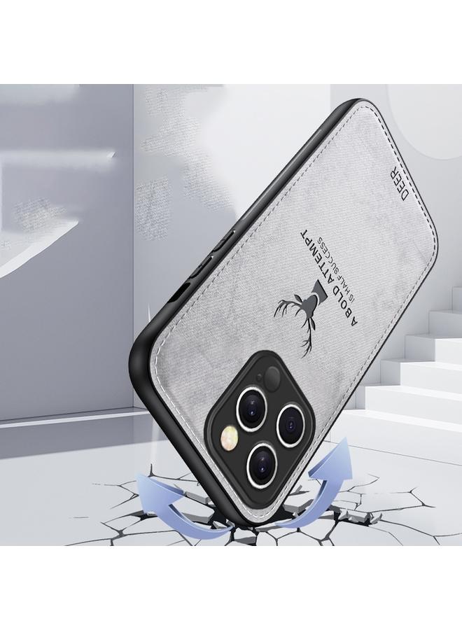 اس-توب جراب هاتف شامل لهاتف iPhone 16 Pro Max مصنوع من جلد قماش رأس الغزال - Image 4