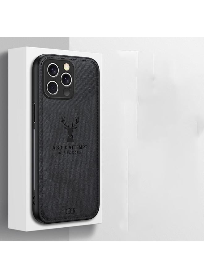 اس-توب جراب هاتف شامل لهاتف iPhone 16 Pro Max مصنوع من جلد قماش رأس الغزال - Image 2