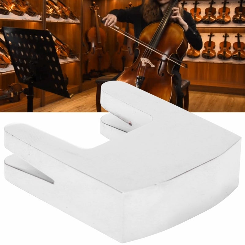 Metal Cello Mute 2-Prong Zinc Alloy - Sturdy Durable Cello Silencer for Quiet Home Practice Students Beginners - Image 4