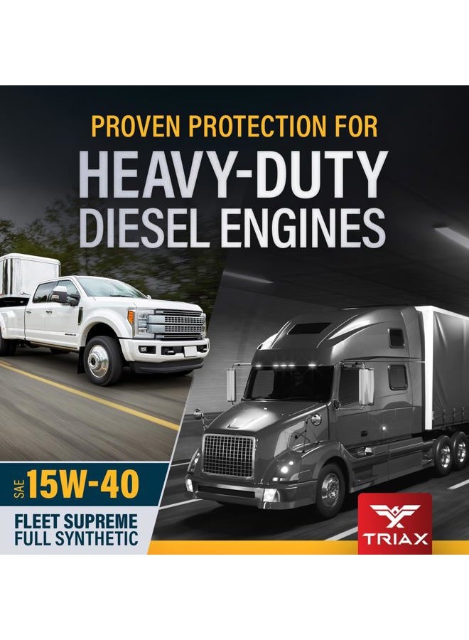 Triax Fleet Supreme 15W-40 API CK-4 Full Synthetic Diesel Engine Oil | Friction Optimized and Boosted with Molybdenum & Nano-Boron | Superb Powerstroke Performance (5 Gallon) - Image 3