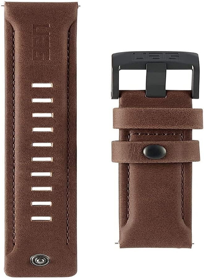 Generic - Urban Armor Gear UAG Elite Leather Band for Fossil Watches 22mm - Leather Series - Brown - Image 1