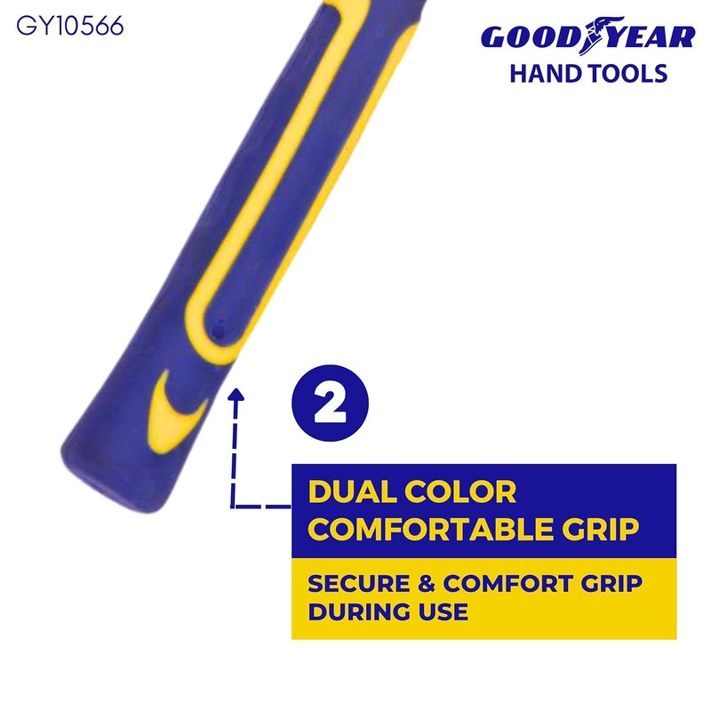 Good Year Ball Pein Hammer, Fibre Glass Handle Metal Hammer Hand Tools 500gm Weight Ball Pein Hammer Fibre Glass Handle(500g) Ball Peen Hammer - Image 4