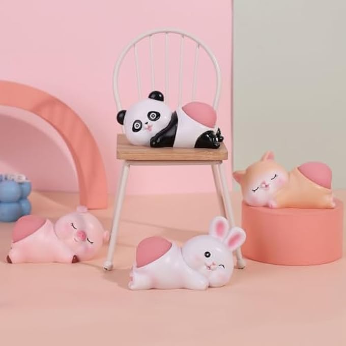 Nurnesy Squeeze Stress Relief Toy, Cartoon Animal Buttocks Ornament for Office Car, Cute Desktop Decoration, Photography Props with - Image 3