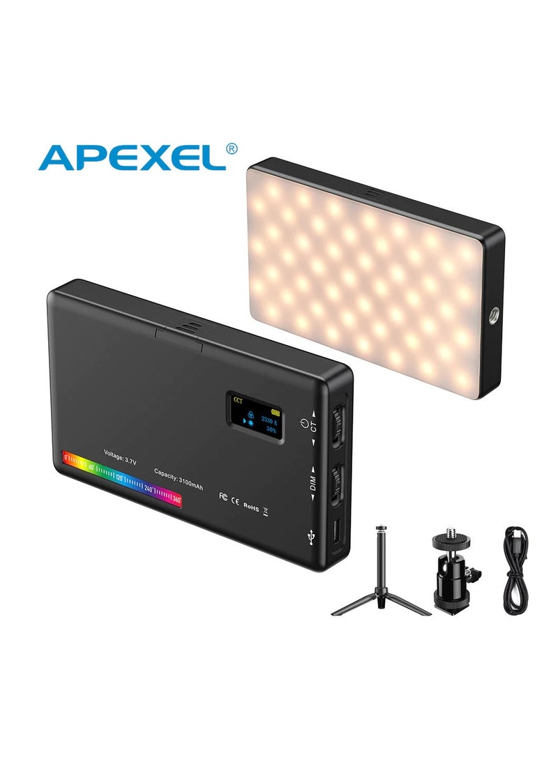 APEXEL FL07 RGB LED Light Kit CRI95+ Dimmable Pocket for Photography Vlogging  - Image 1