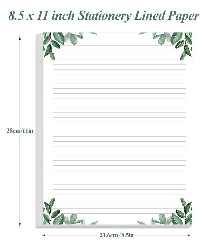 Yaridar (3-Pack) Stationery Lined Paper, Letter Size Unpunched Ruled Filler Paper, 300Sheets / 600Pages Loose-Leaf Line Paper, 100gsm White Paper, 8.5'' x 11'', Leaf - Image 4