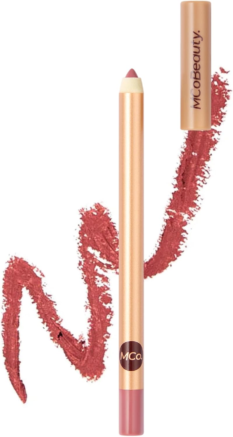 قلم تحديد الشفاه من MCoBeauty بلون نود بينك المخملي لتشكيل وتعريف وتحديد الشفاه بتركيبة تدوم طويلاً هدايا العطلات الصغيرة