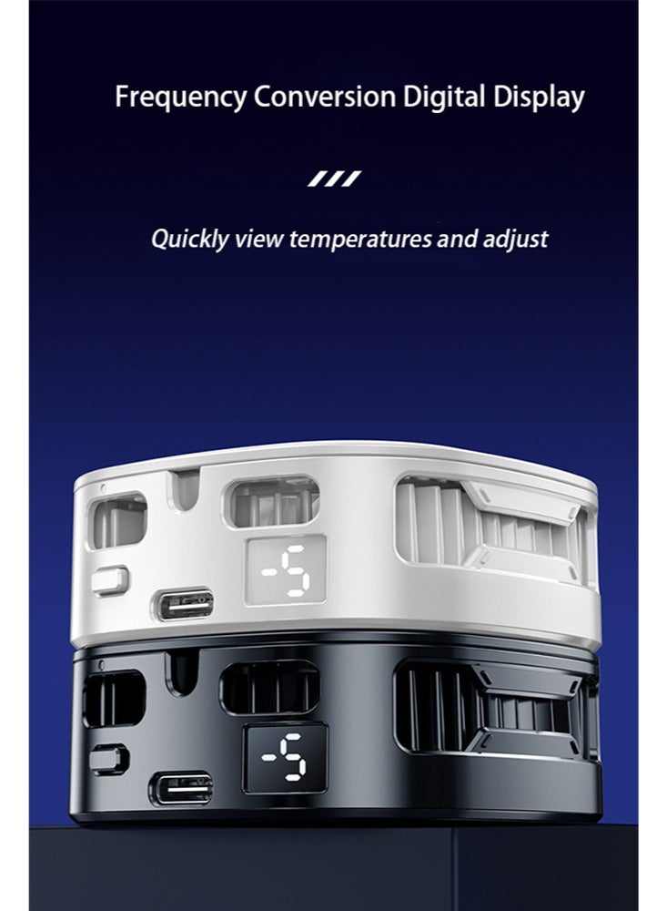 مبرد هاتف مغناطيسي للألعاب مشبك خلفي مغناطيسي مروحة تبريد هاتف محمولة مزدوجة الغرض مع شاشة رقمية RGB لعرض درجة الحرارة مروحة تبريد محمولة مشعاع هاتف محمول مبرد محمول أشباه الموصلات مبرد هاتف محمول مبرد هاتف محمول للبث المباشر على Tiktok - Image 5