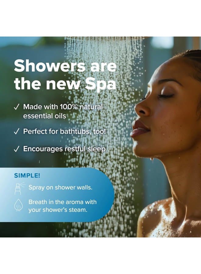 MOXE MOXĒ Breathe in-Shower Aromatherapy Mist, 4 Ounces, 100% Essential Oils Sinus Steam Spray, Congestion Relief, Invigorating Plant Based Blend, Peppermint & Eucalyptus Oil, Made in USA - Image 3