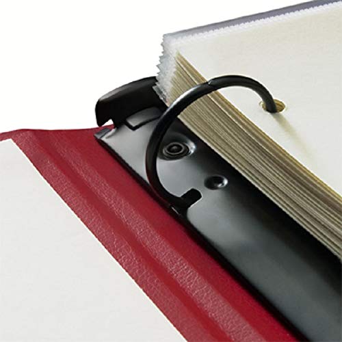 Gallery Leather Photo Album 4x6 - 3 Ring Binder Photo Album  60 Pages for 120 Photos  Fillable  Can Fit 8x10 and 5x7 Photos  Handcrafted - Acadia Black - 11.75 x 10.5 ""  Gallery - Image 3