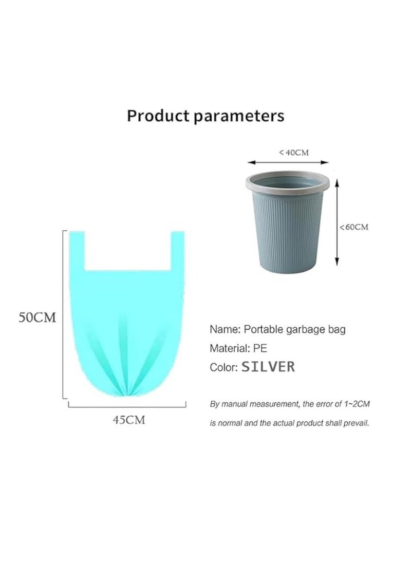 Yuwell Garbage Bags 5 Roll 100 Pcs Trash Bags Plastic Disposable Bags Garbage Bags With Handles For Office, Kitchen, Bedroom Waste Portable Bags, Wastebasket Bags 45X50CM  - Image 4