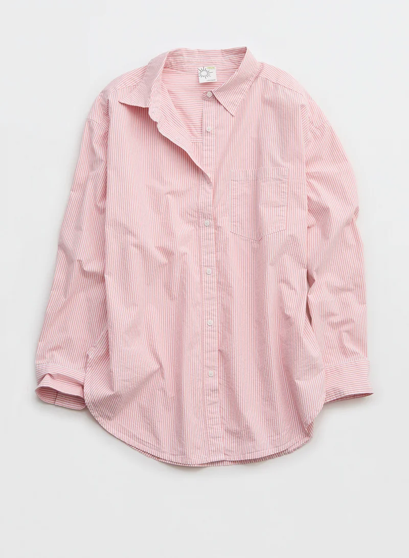 آري من امريكان ايجل Offline By Aerie Long Sleeve Button Up Shirt
