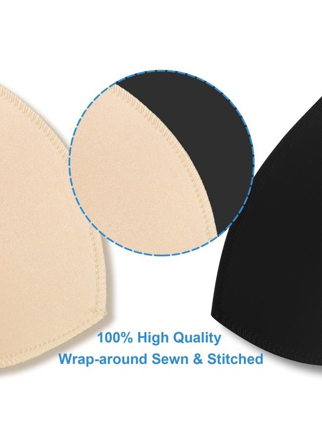 TOPBINE Bra Pads Inserts, Removable Sports Bra Inserts Bra Cups Inserts Padded Bra Inserts for Women's Bikini Top Swimsuit, 3 Pairs C/D 3 Color, C/D - Image 4