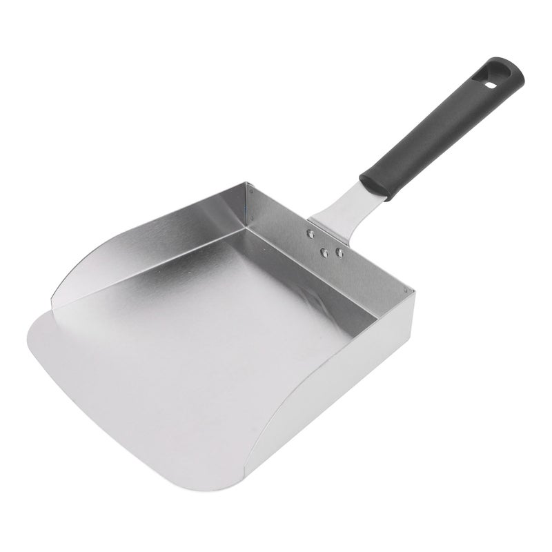 Griddle Food Mover Professional Stainless Steel Food Mover BBQ Grill Food Shovel with Handle for Stir Fry Cook and Move Food - Image 1