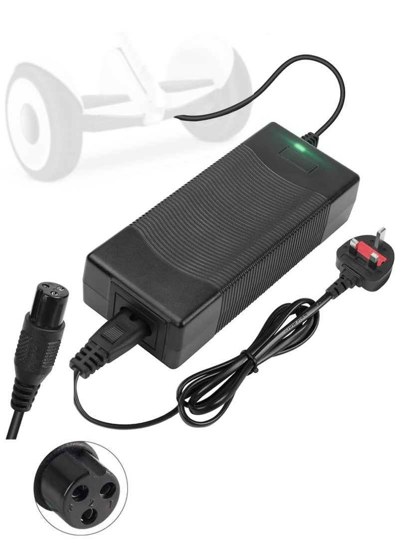 TLAXCA شاحن سكوتر كهربائي 42V 2A 3 دبابيس، محول طاقة عالمي منفذ DC 8mm، شاحن بطارية ليثيوم 36V للهوفر بورد، سكوتر ذاتي التوازن، لوح الانزلاق، دراجة أحادية، دراجة كهربائية - Image 1