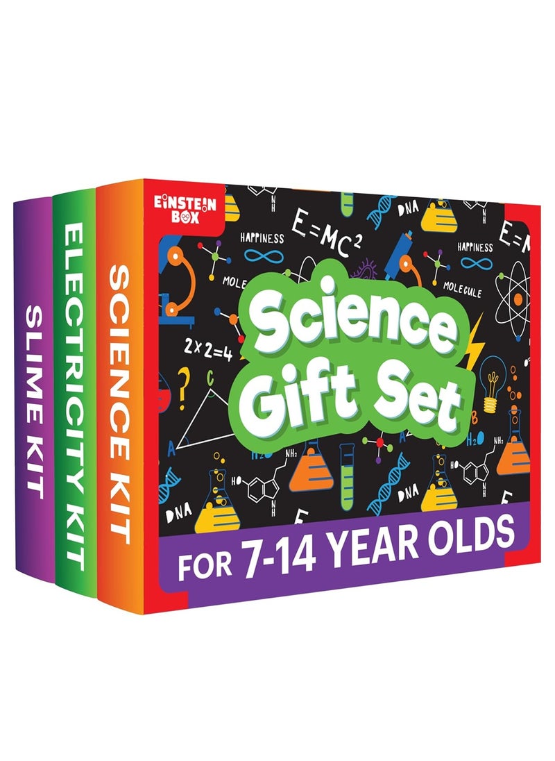 Einstein Box Science Gift Set of Slime Kit + Science Kit + Electricity Kit | Toys for Boys and Girls for 5, 6, 7, 8, 9, 10 and Above  - Image 1