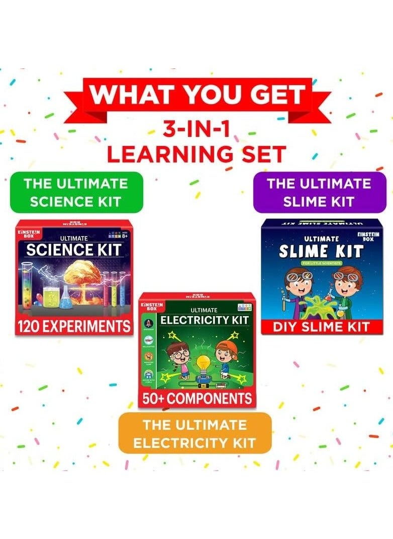 Einstein Box Science Gift Set of Slime Kit + Science Kit + Electricity Kit | Toys for Boys and Girls for 5, 6, 7, 8, 9, 10 and Above  - Image 5