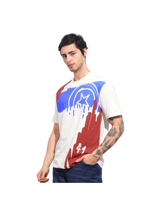 Being Human Mens Round Neck Short Sleeve Printed T-shirt