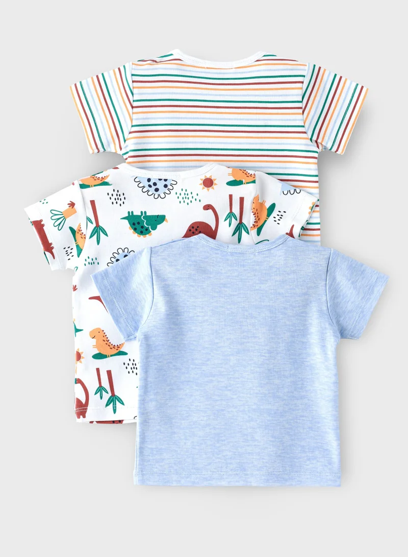 Boo Boo BooBoo Kids Dino Tree Range 3 Pk Tees