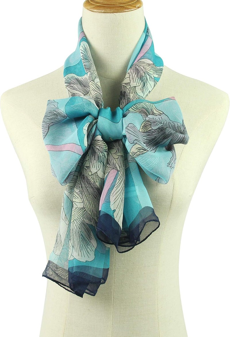PANTONIGHT Long Chiffon Sheer Scarf Gradient Shaded Colors Lightweight Scarf For Womens - Image 3
