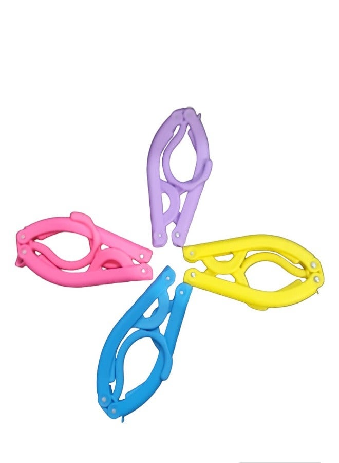 Special Offer(4 Hangers) Travel Folding Clothes Rack New PP Material Eco-Friendly Good Helper for Commercial Hotel Clothes Drying Used for Underwear, Socks, Hotel Clothes 
