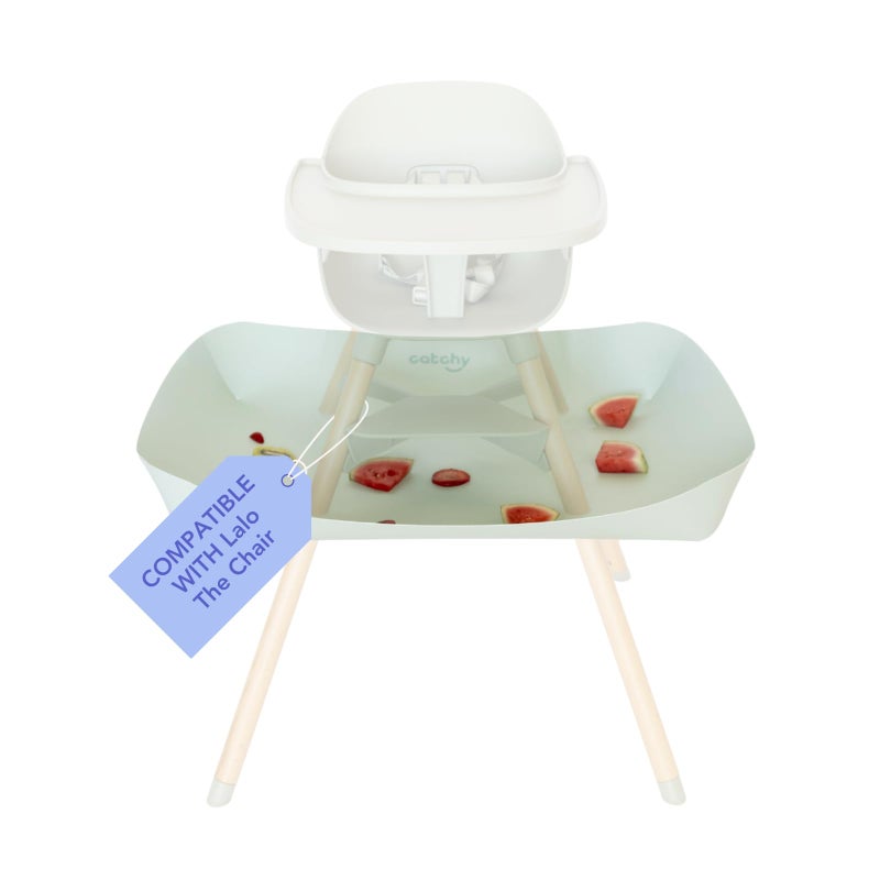 CATCHY Food Catcher Compatible with Lalo The Chair High Chair 11 Other High Chairs Highchair Sold Separately Baby Toddler Food Mess Catcher Premium Linen Inspired Under High Chair Accessory - Image 2