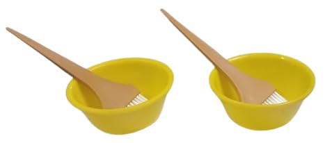 BEAQUTY TOOL Facial Mask face Pack, Bleach, Makeup Cosmetic Mixing Plastic 150 ml Hairdye Mixing Bowl with brush (pack of 2 )