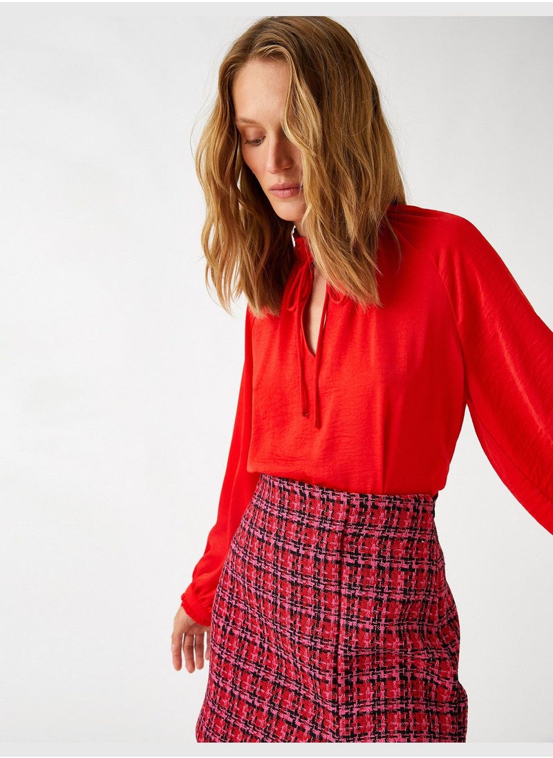 كوتون - Tie Neck Blouse - Image 1