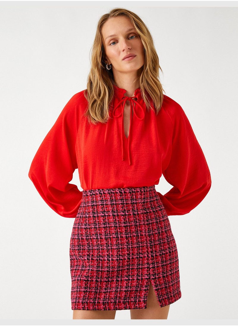 كوتون - Tie Neck Blouse - Image 1