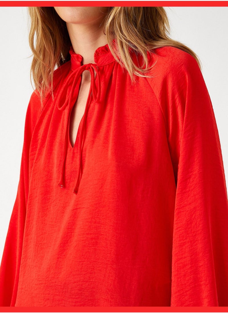 كوتون - Tie Neck Blouse - Image 1