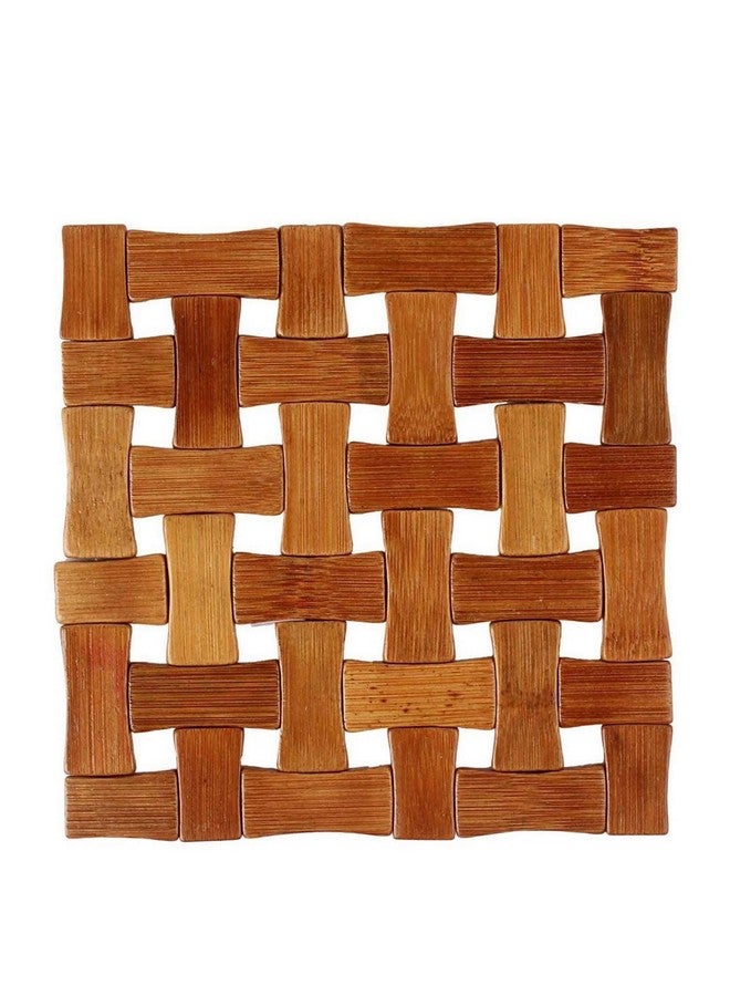 Kuber Industries 3 Pieces Bamboo Tea Coaster Set (Wooden)-CTKTC14502 - Image 3