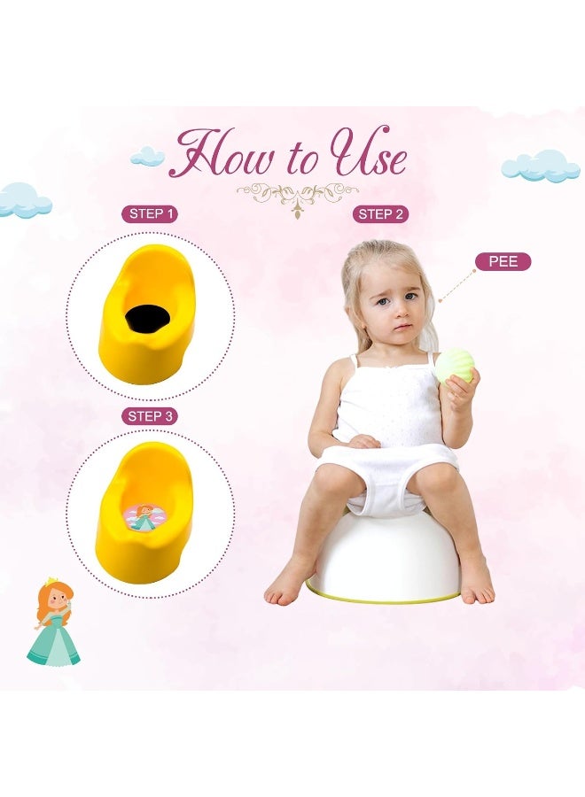 Geyee Geyee 24 Pcs Potty Training Stickers Potty You Pee on Toilet Reveal Stickers Chart Reusable Pee Decals Color Changing Seat Toilet Targets for Boys Girls Kids Training Use(Princess) - Image 4